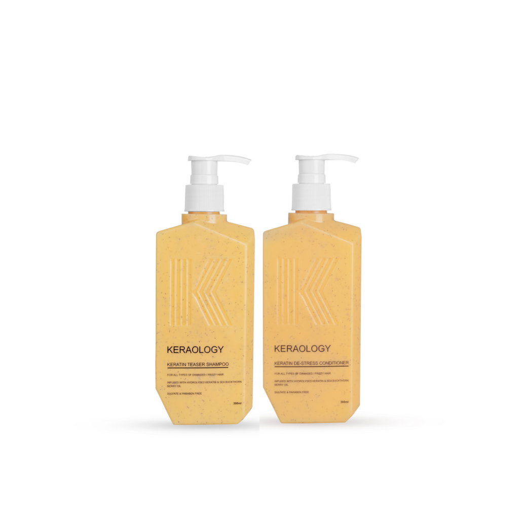 Keraology Teaser Shampoo & De-Stress Conditioner Premium