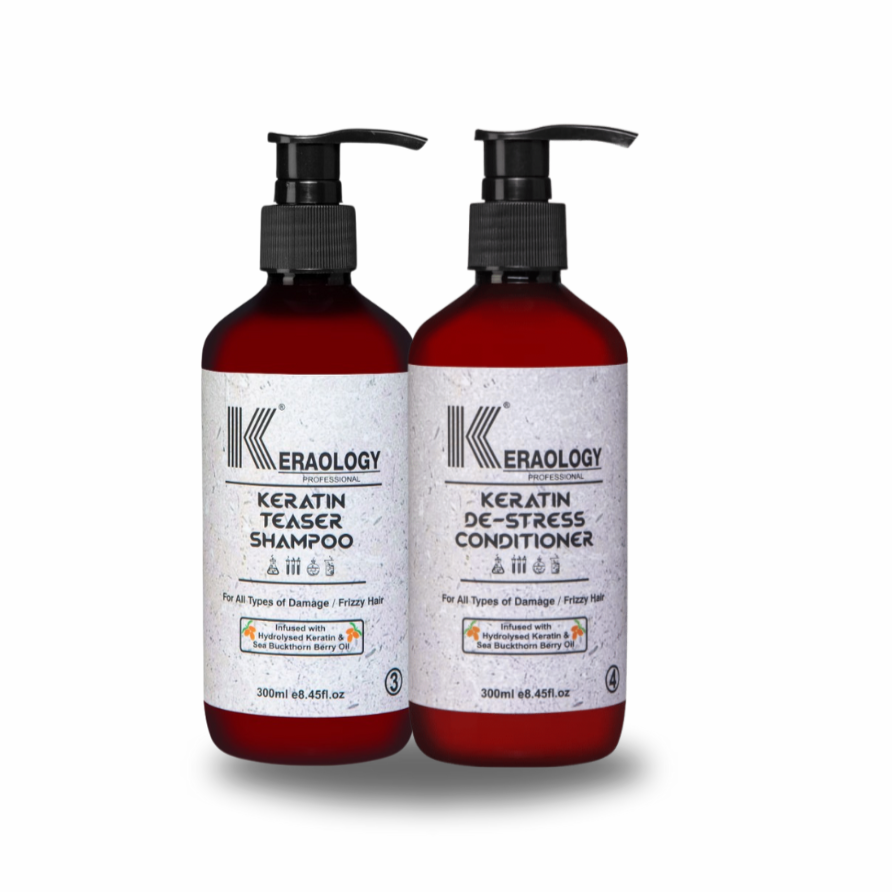 Keraology Keratin Teaser Shampoo & De-Stress Conditioner