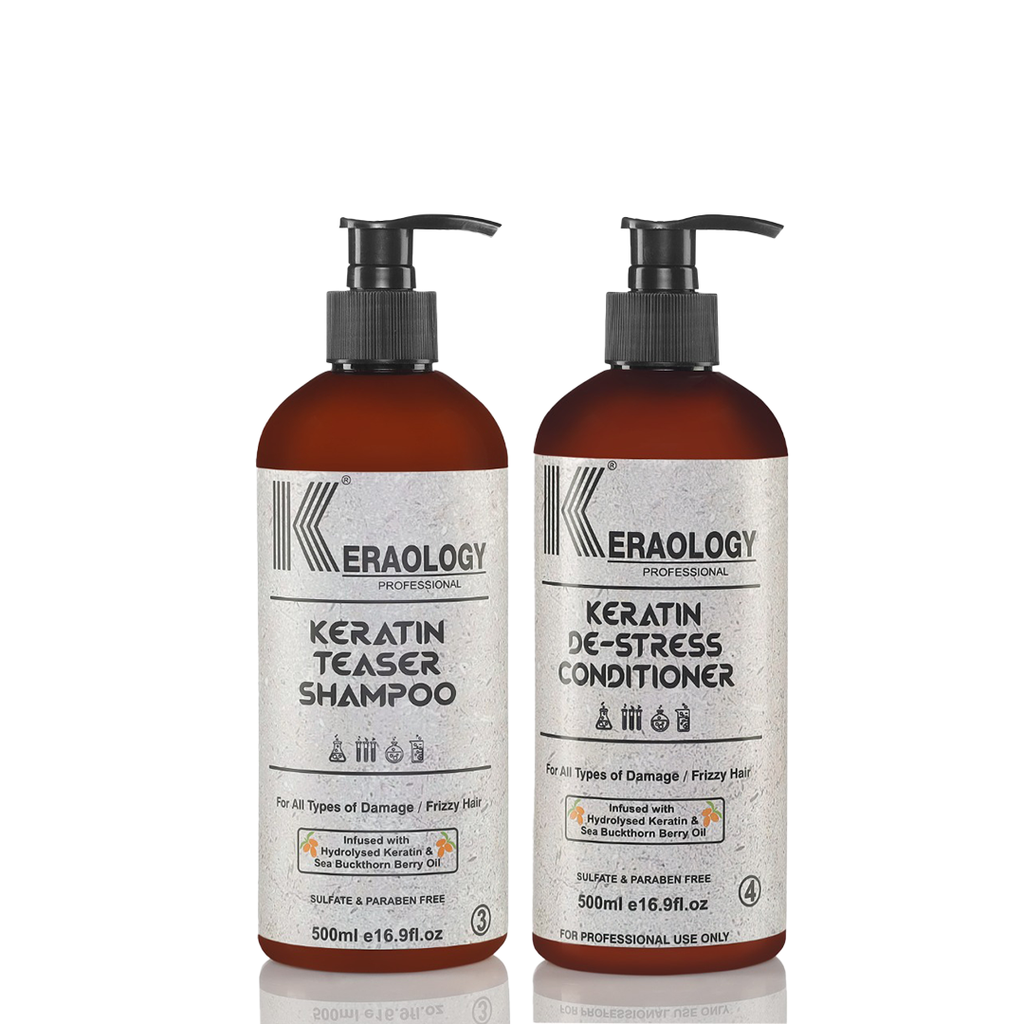 Keraology Keratin Teaser Shampoo & De-Stress Conditioner