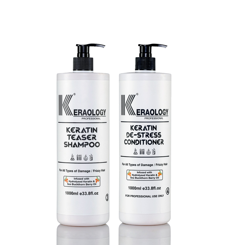 Keraology Keratin Teaser Shampoo & De-Stress Conditioner